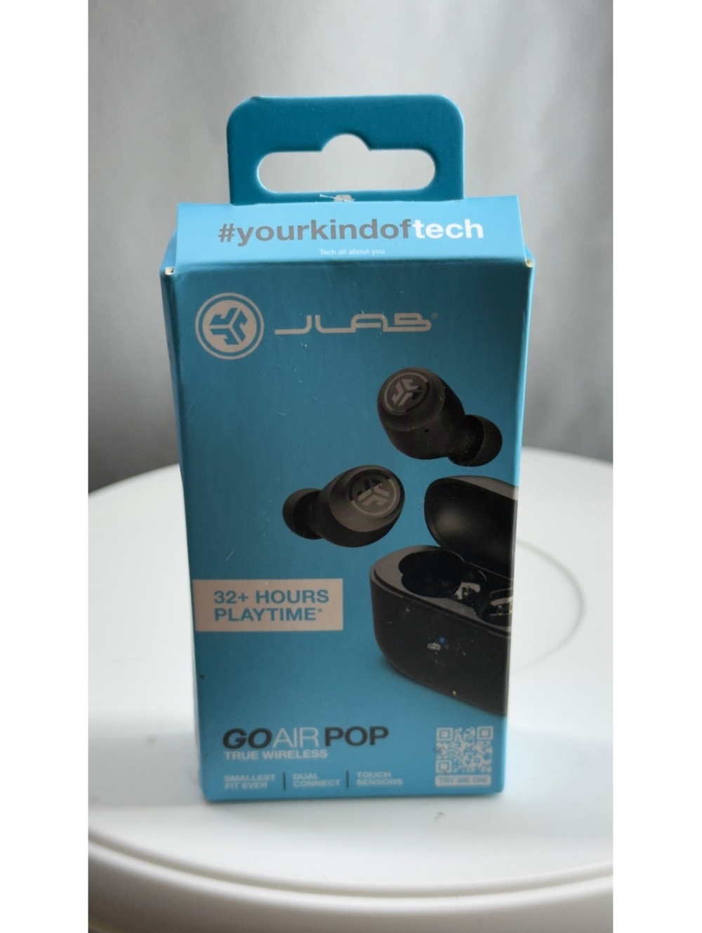 JLab Go Air Pop Bluetooth Earbuds, True Wireless with Charging Case, Black